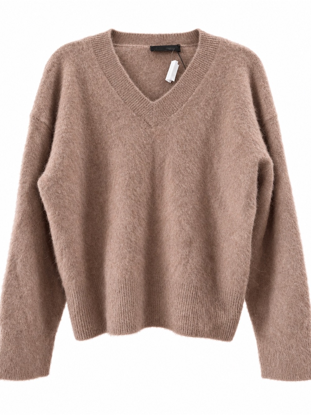 Zara Soft V-Neck Sweater in Taupe